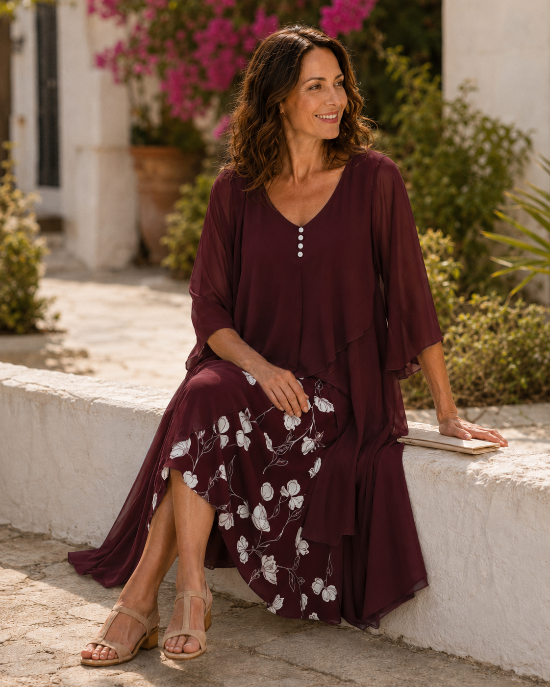 Odette | Mehrlagiges Maxikleid