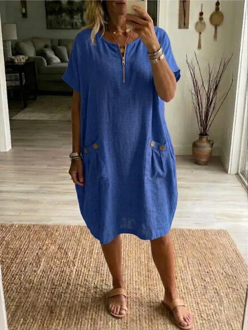 Pascale™ | Maxikleid mit Reißverschluss vorne