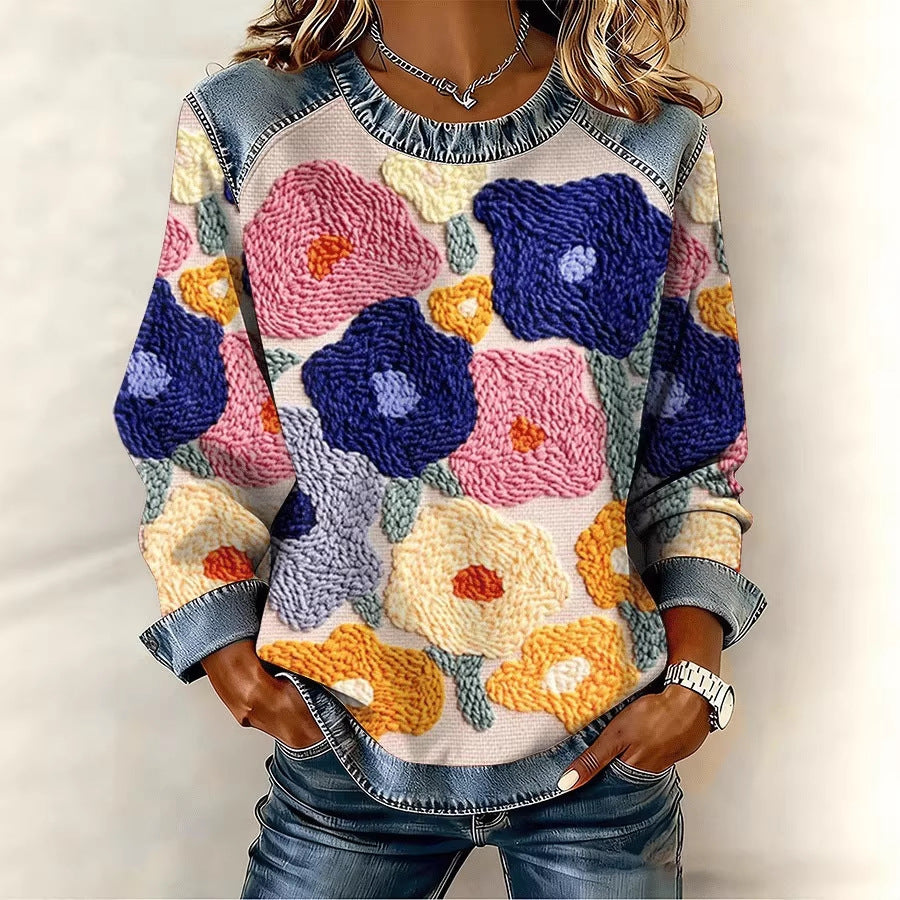 Juliette – Sweatshirt mit bunten Blumen