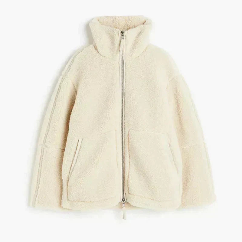 Theresa | Oversize-Teddyjacke mit Stehkragen