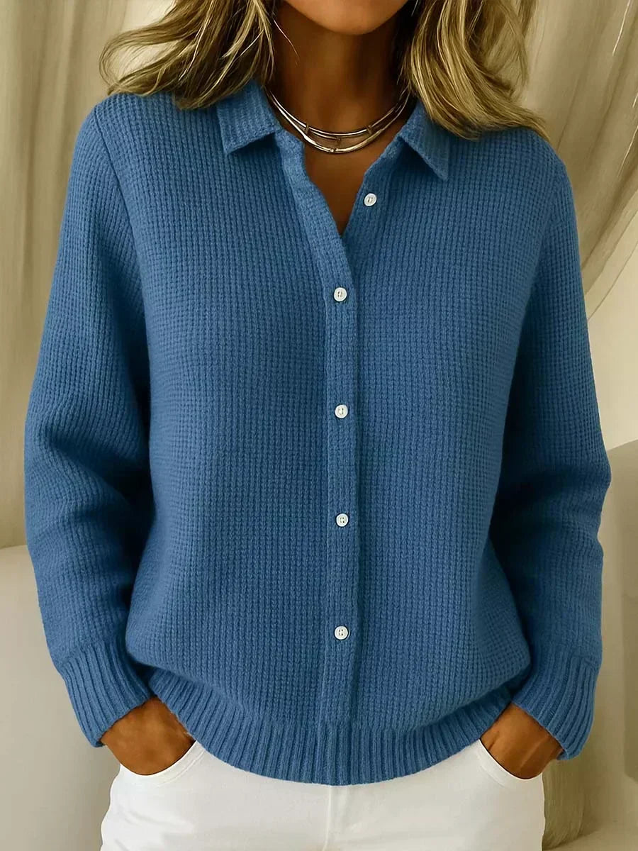 Carmela | Strukturierte Strickjacke mit Knöpfen