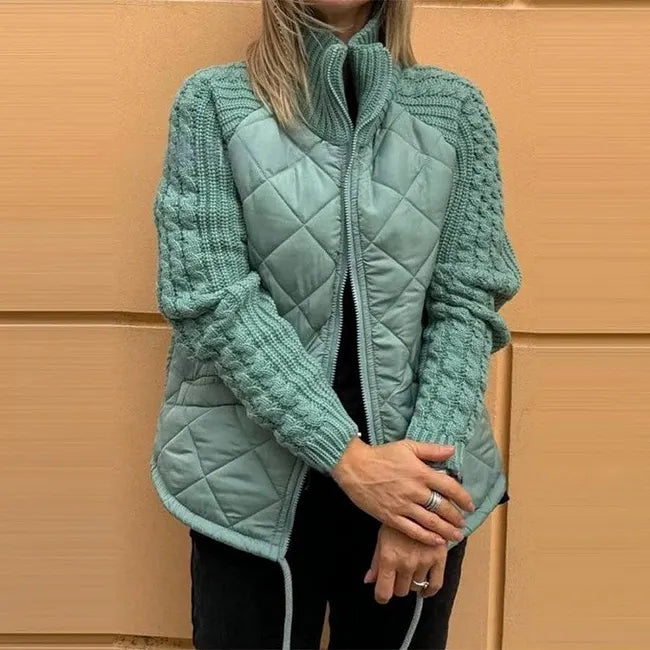 Sybil™ Steppjacke mit Strickärmeln