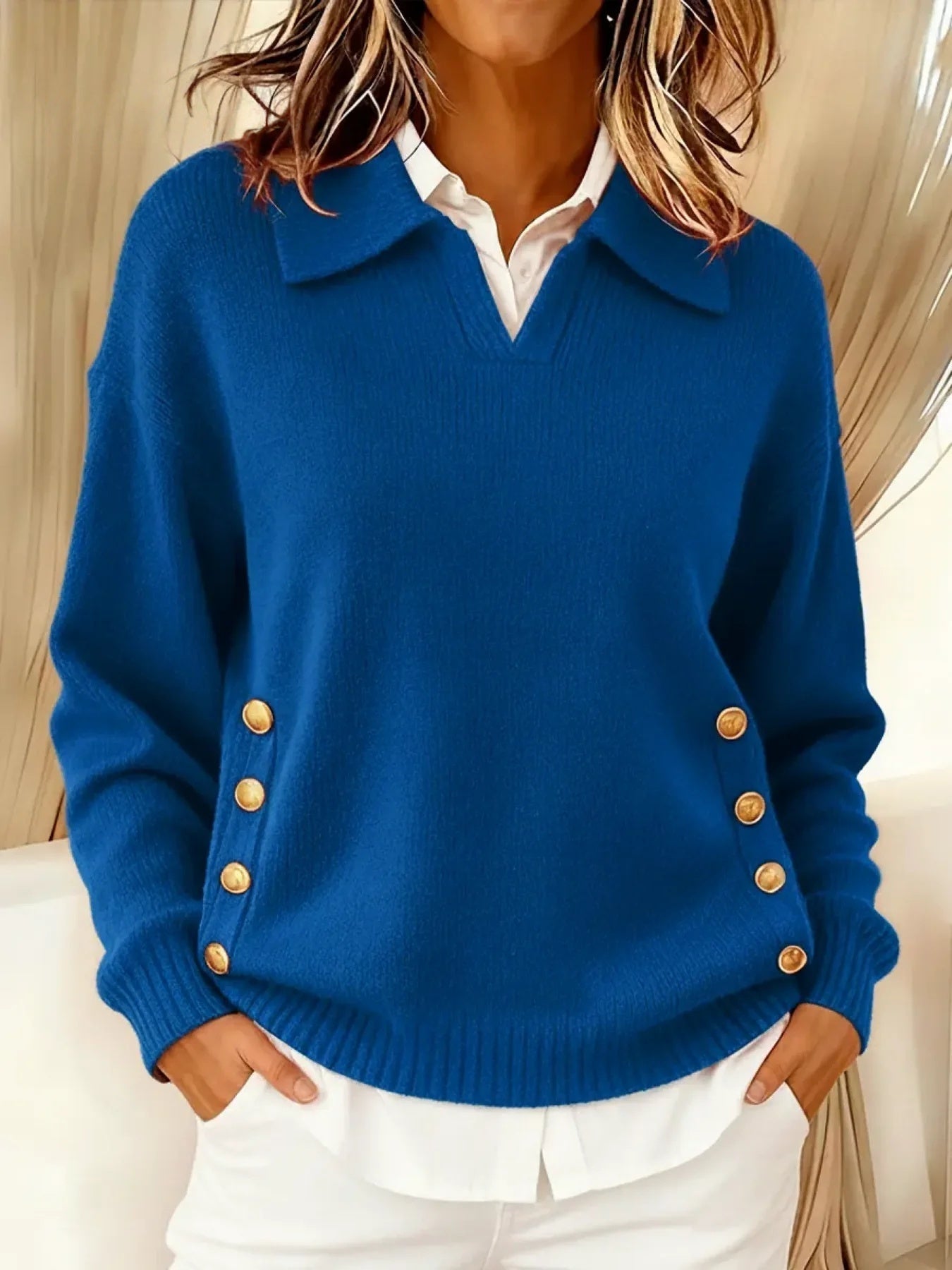 Vicenta | Polopullover mit Knöpfen