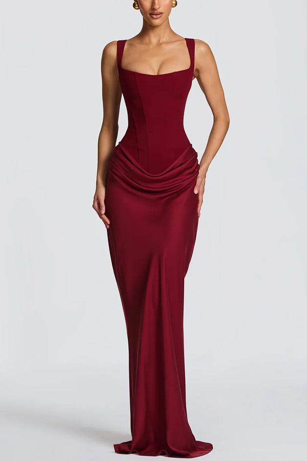 Éléonore | Maxikleid mit eckigem Ausschnitt