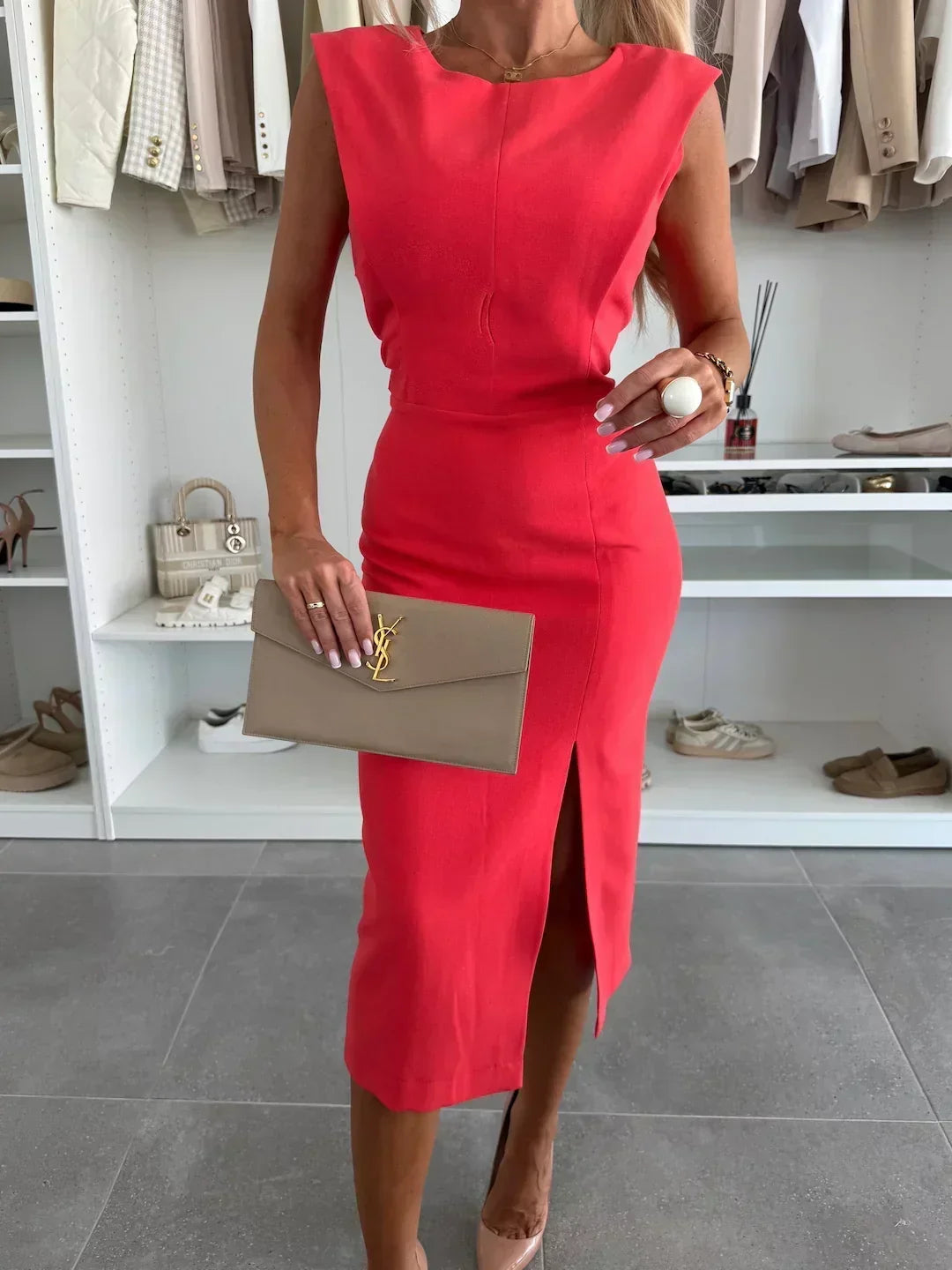 Hattie | Midikleid mit Knopfleiste