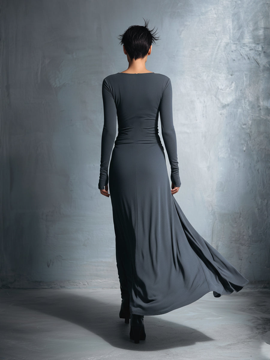 YASMINA | MAXIKLEID MIT SEITLICHER BINDUNG