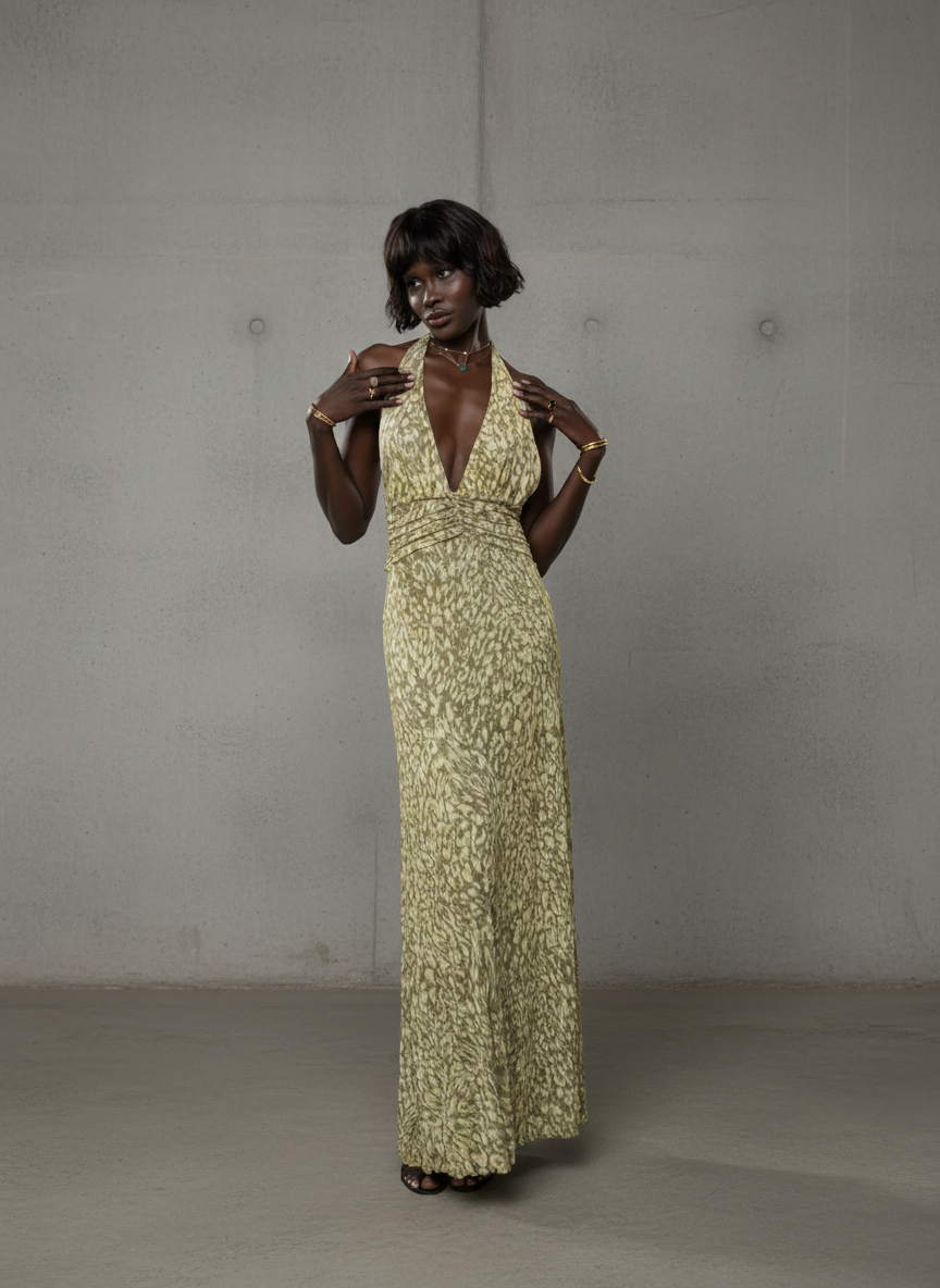 Olivia™ | Maxikleid mit Rückenschleife