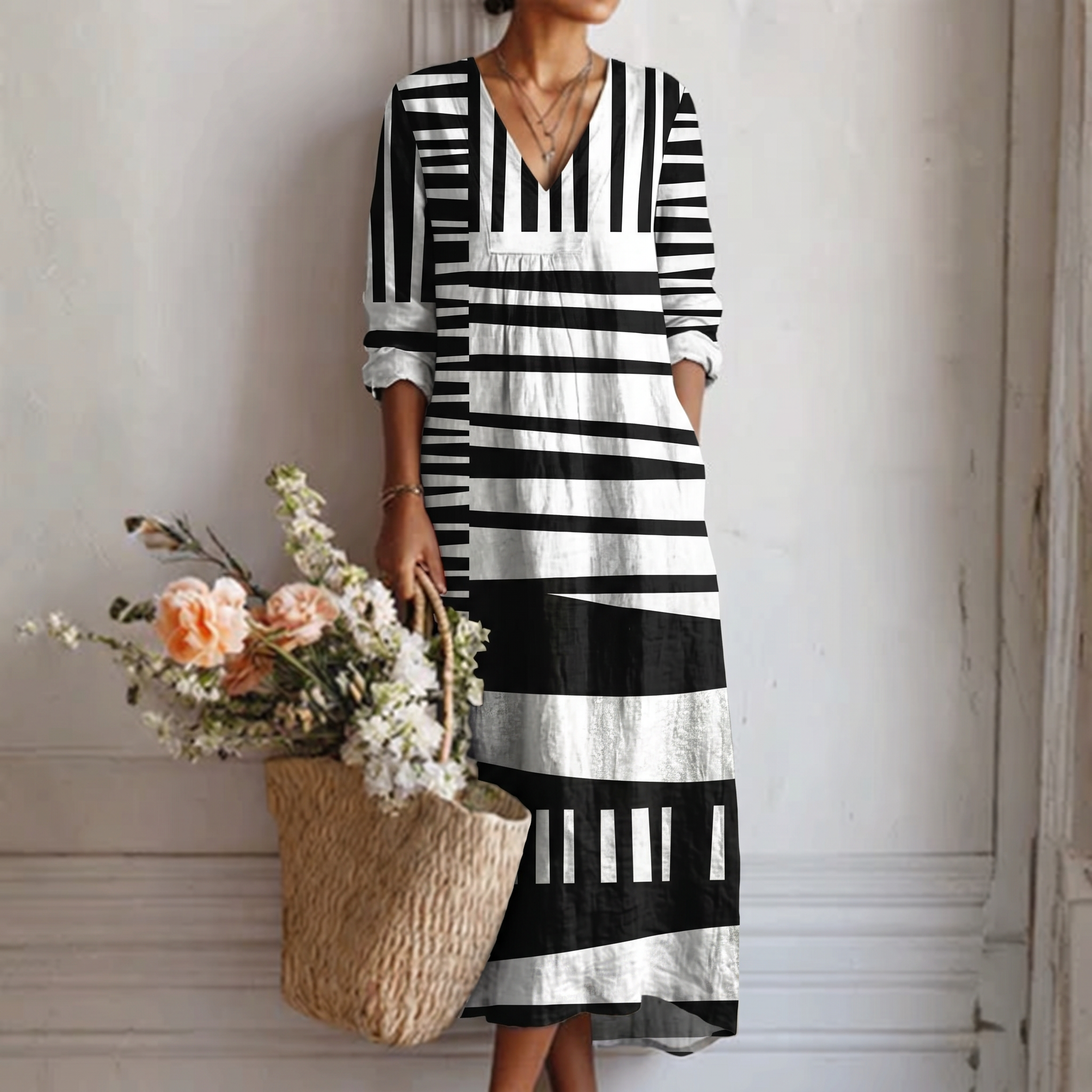 Lara™ | Kleid mit grafischem Muster
