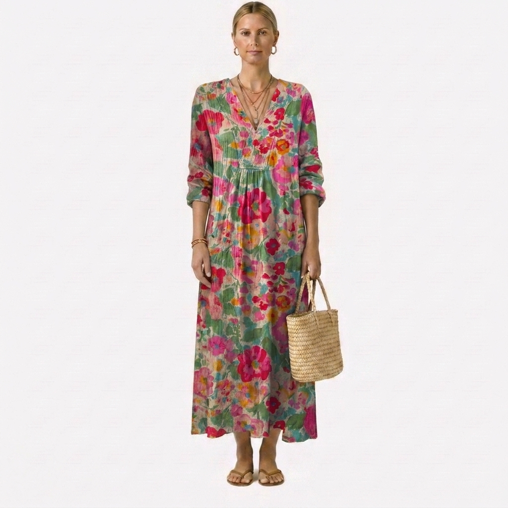 Rosa™ | Elegantes florales Kleid