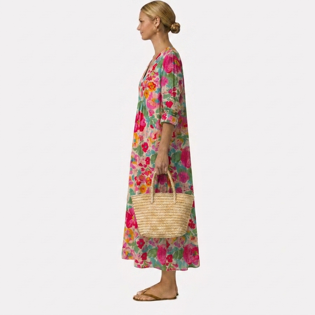 Rosa™ | Elegantes florales Kleid