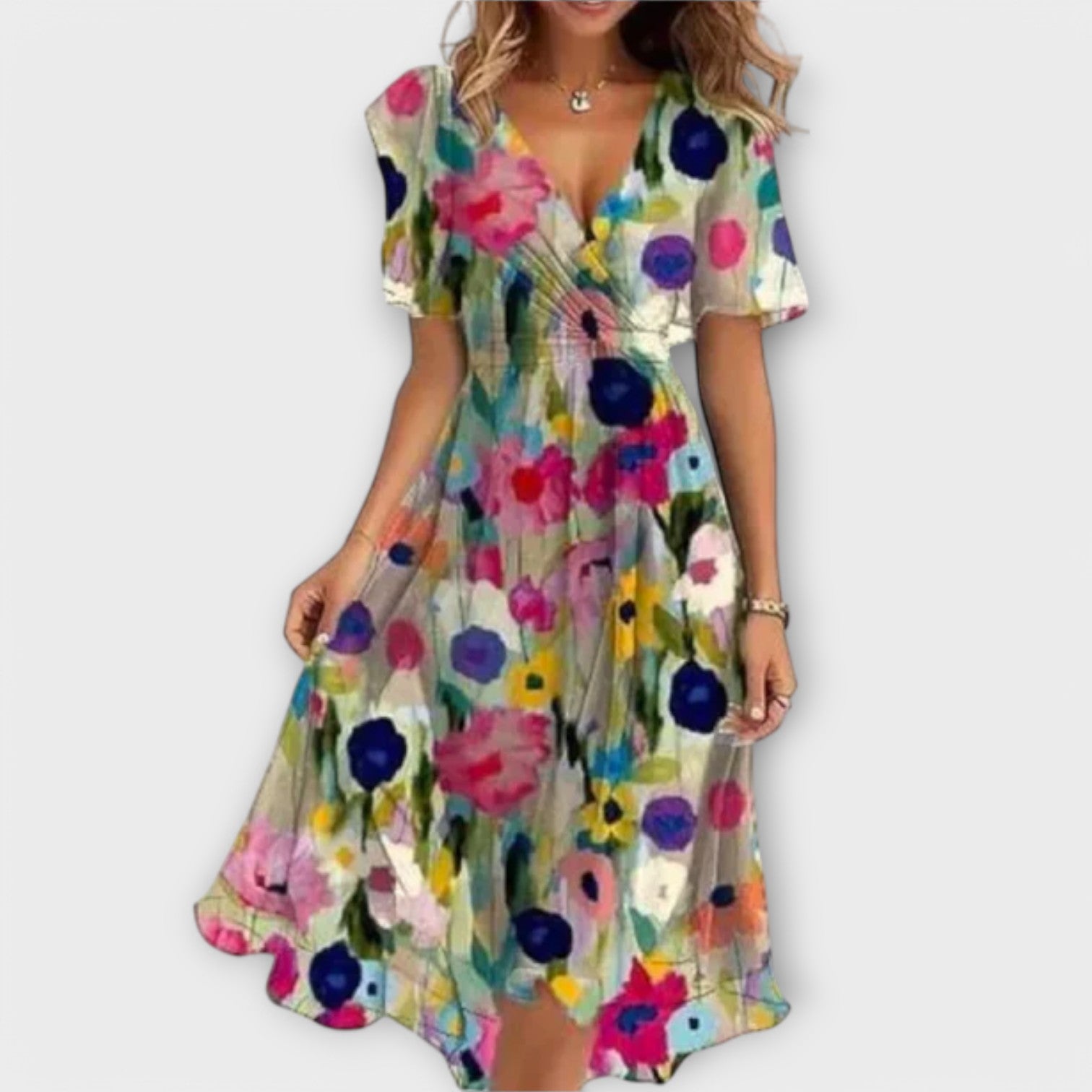 Bianca™ | Damenkleid mit V-Ausschnitt