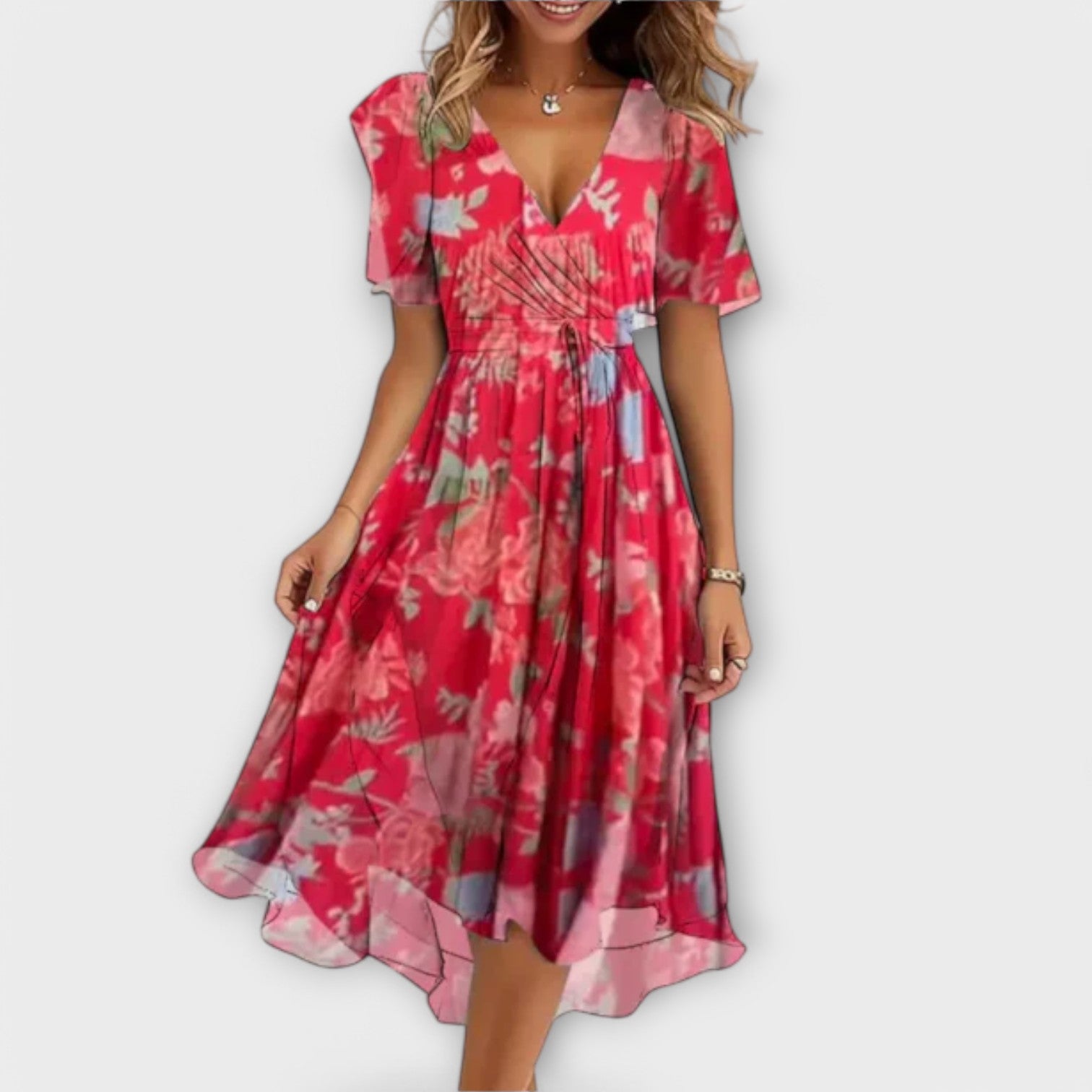 Bianca™ | Damenkleid mit V-Ausschnitt