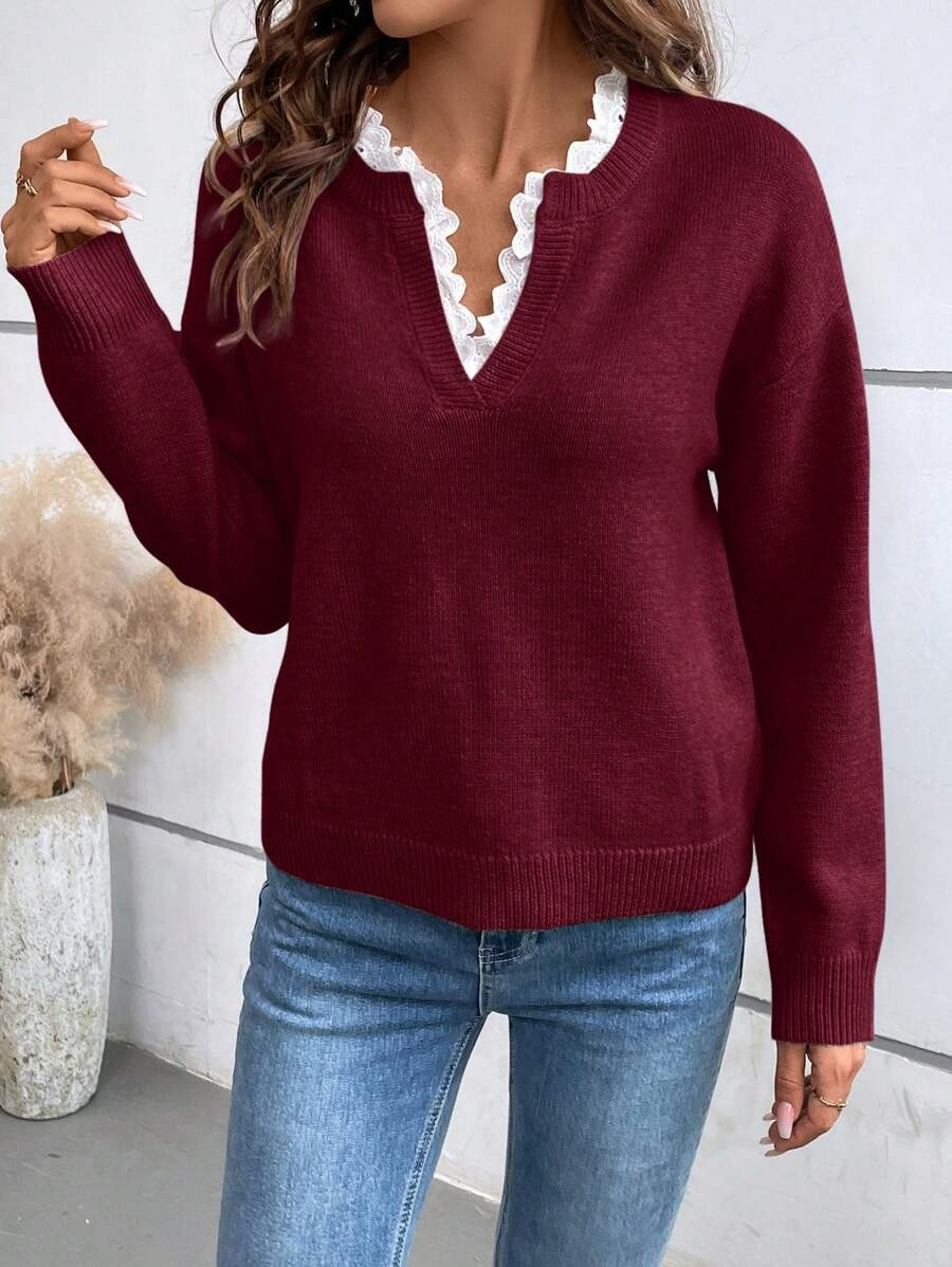 Gillian™ Eleganter Pullover mit V-Ausschnitt