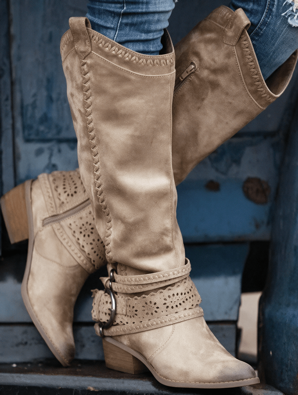 Sophie - Westernstiefel mit Riemendetail