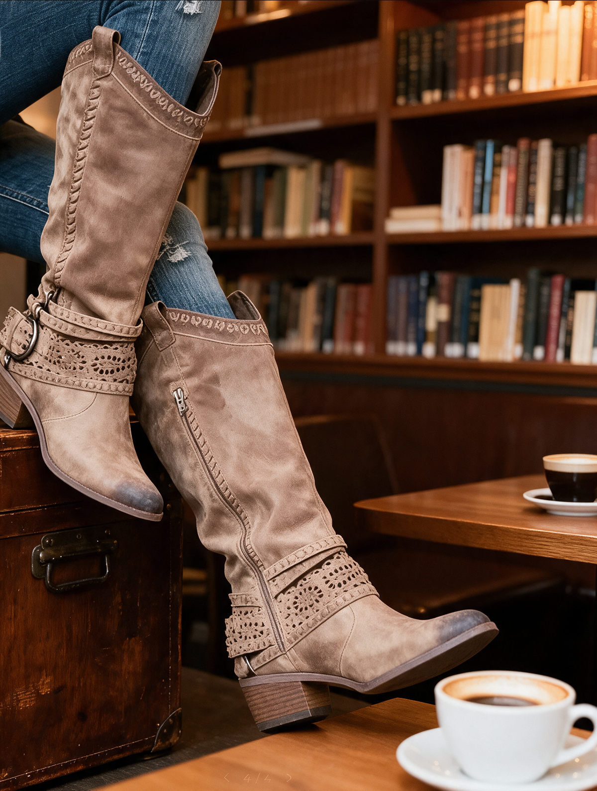 Sophie - Westernstiefel mit Riemendetail