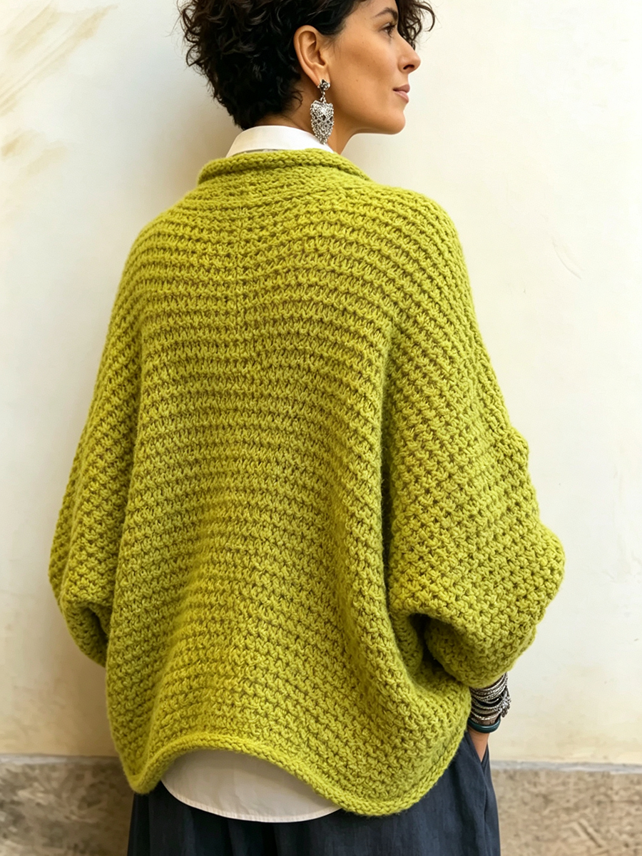 Célia – Wickelpullover mit Fledermausärmeln