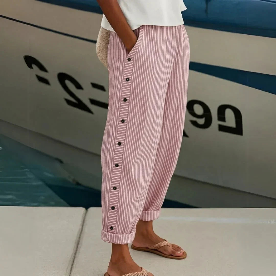REA | Bequeme gestreifte Freizeithose