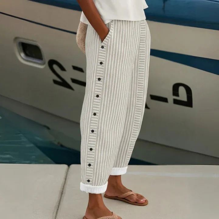 REA | Bequeme gestreifte Freizeithose