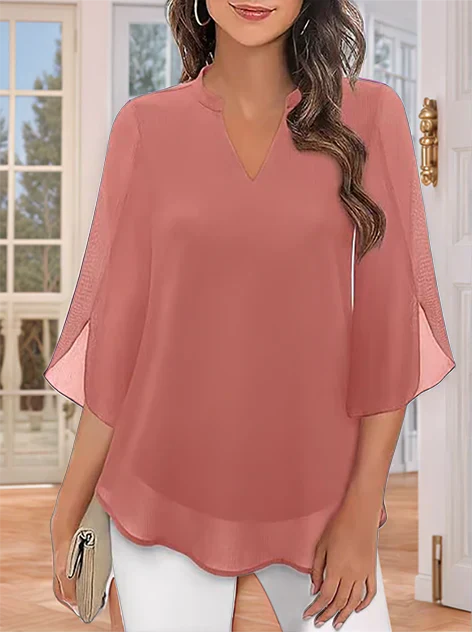 Zanyelle - Weich fallende Bluse in Lagenoptik