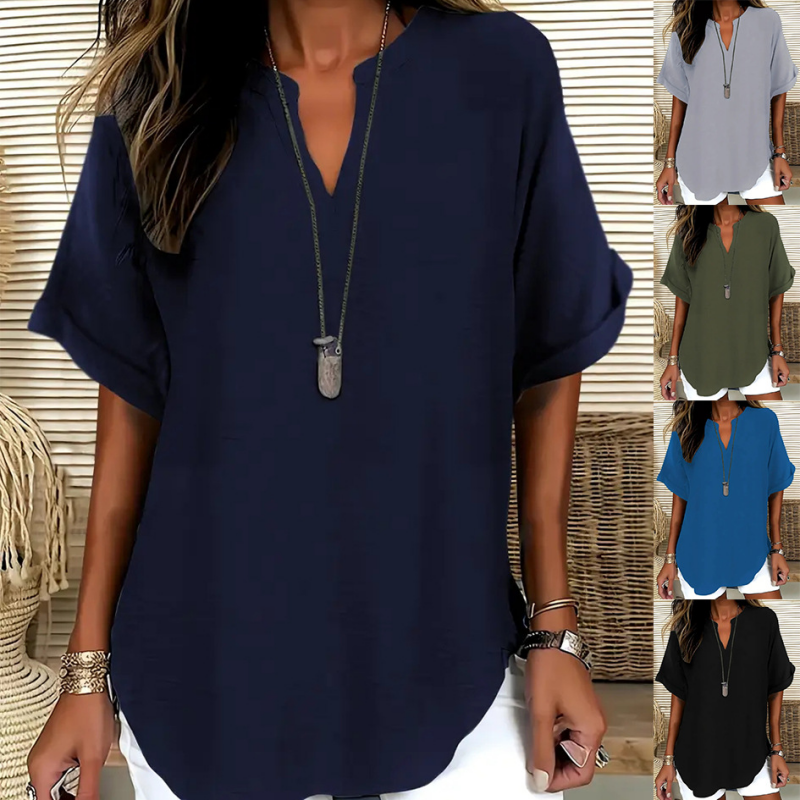 Mara™ – Luftige V-Ausschnitt Bluse
