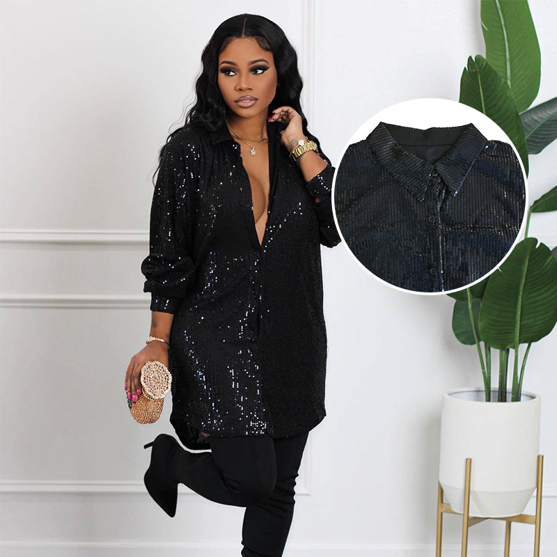 Amara – Glitzerndes Pailletten-Kleid