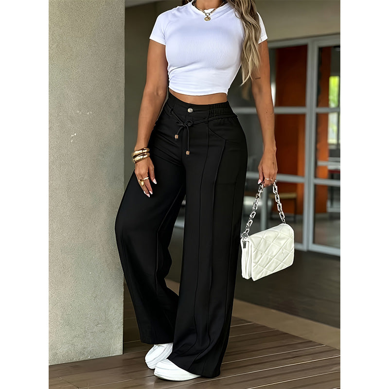 Nora – High-Waist-Hose mit weitem Bein
