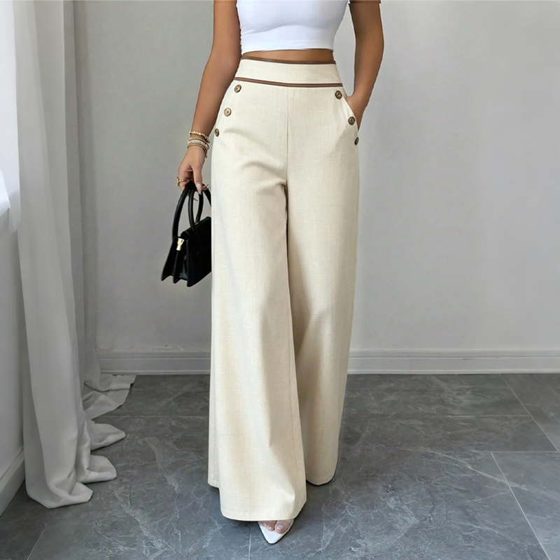 Lina – Hose mit hohem Bund und weitem Bein