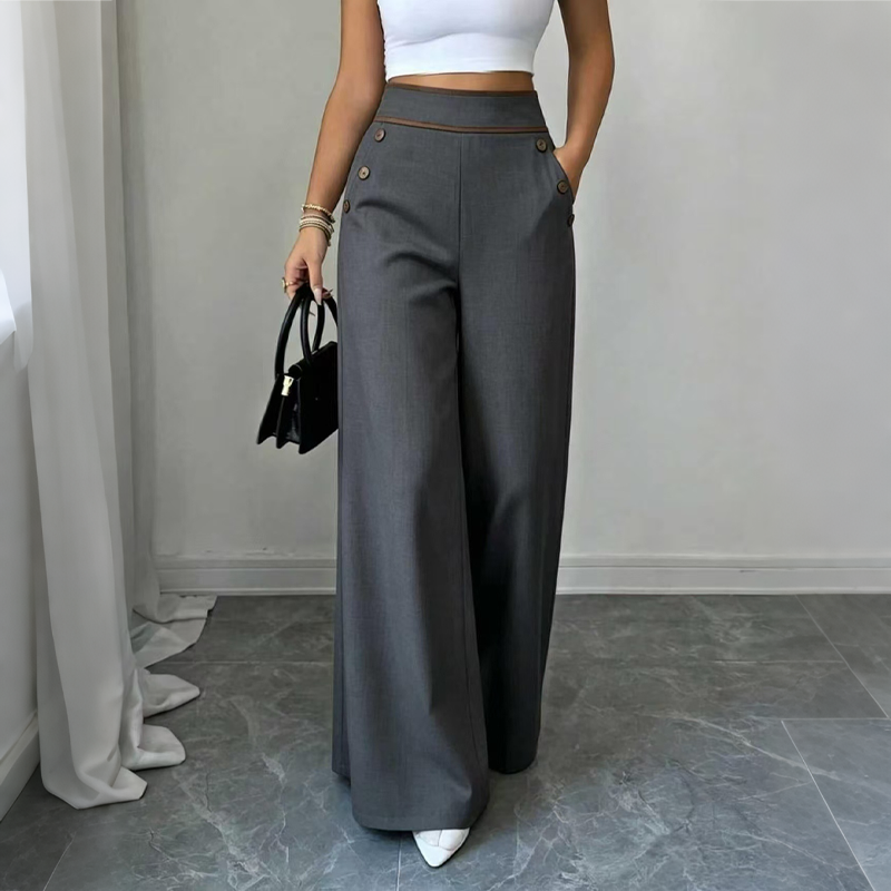 Lina – Hose mit hohem Bund und weitem Bein