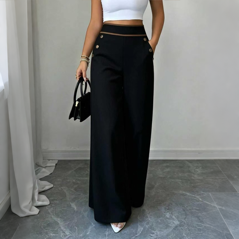 Lina – Hose mit hohem Bund und weitem Bein