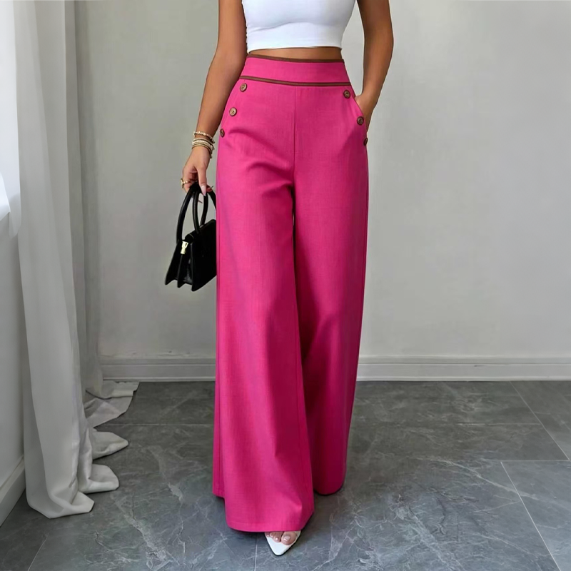 Lina – Hose mit hohem Bund und weitem Bein