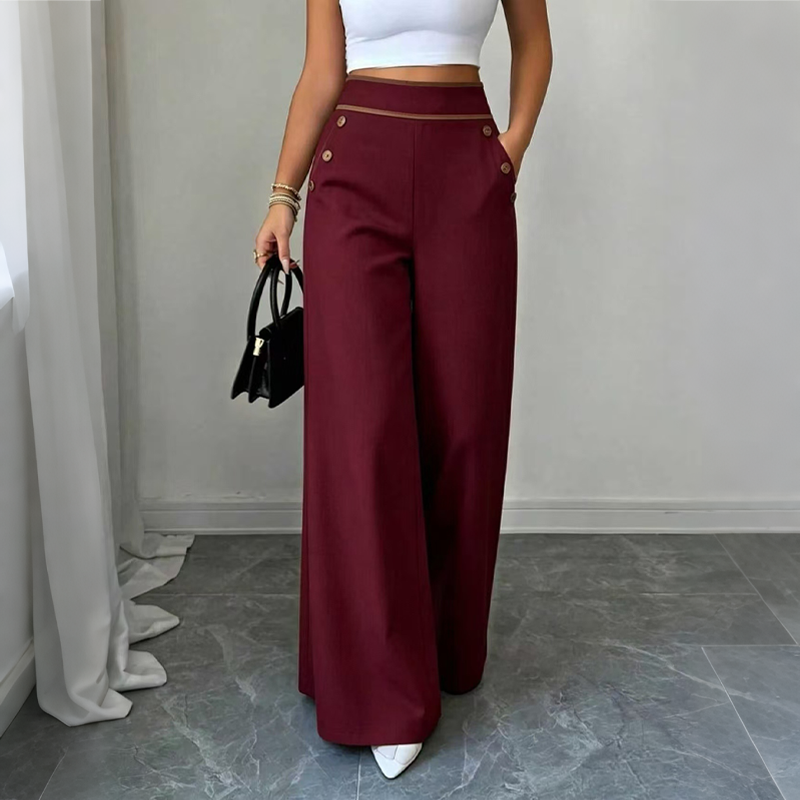 Lina – Hose mit hohem Bund und weitem Bein