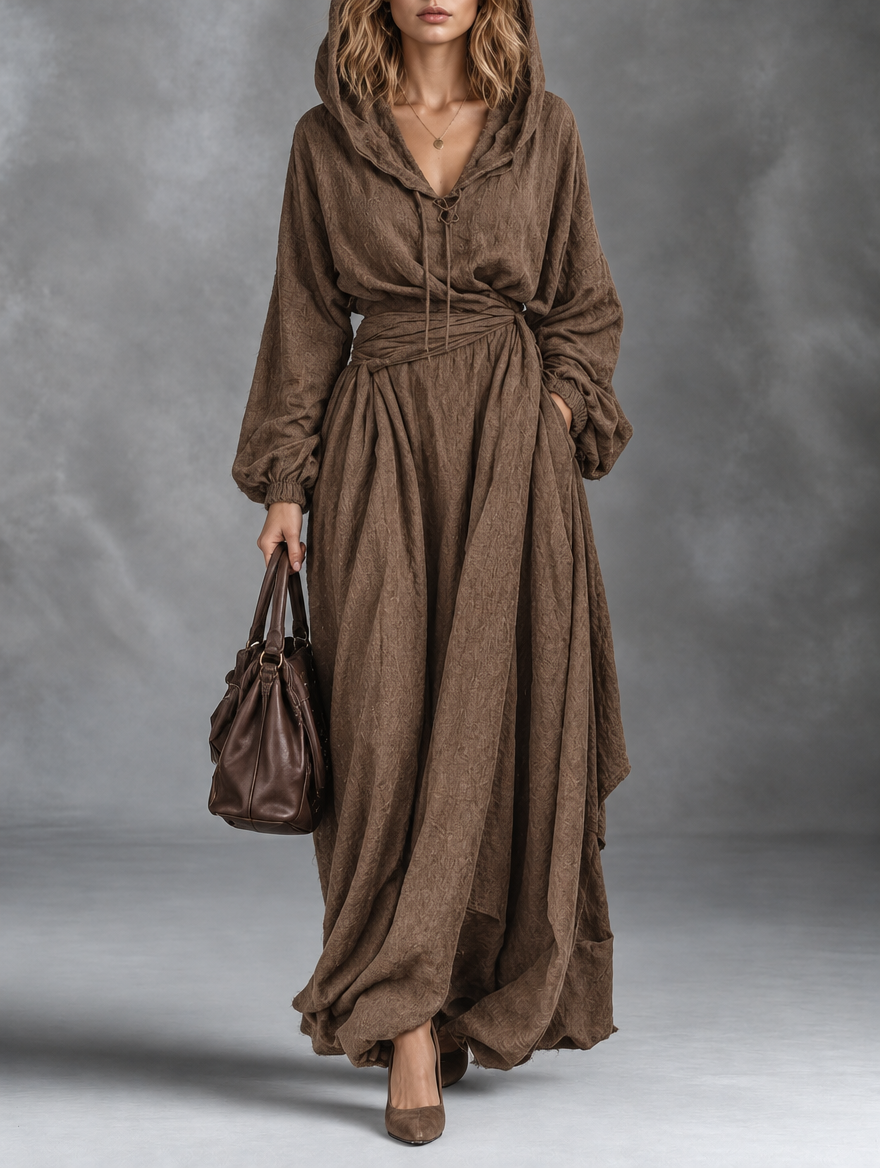 Suzette – Maxikleid mit Kapuze