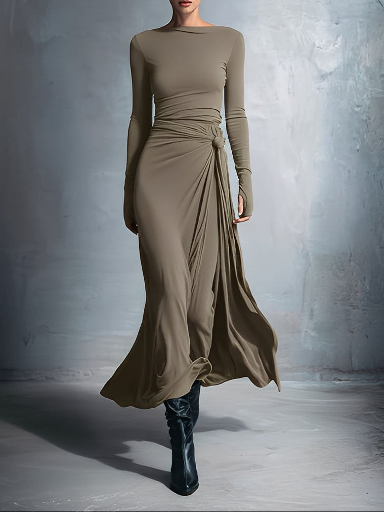 YASMINA | MAXIKLEID MIT SEITLICHER BINDUNG