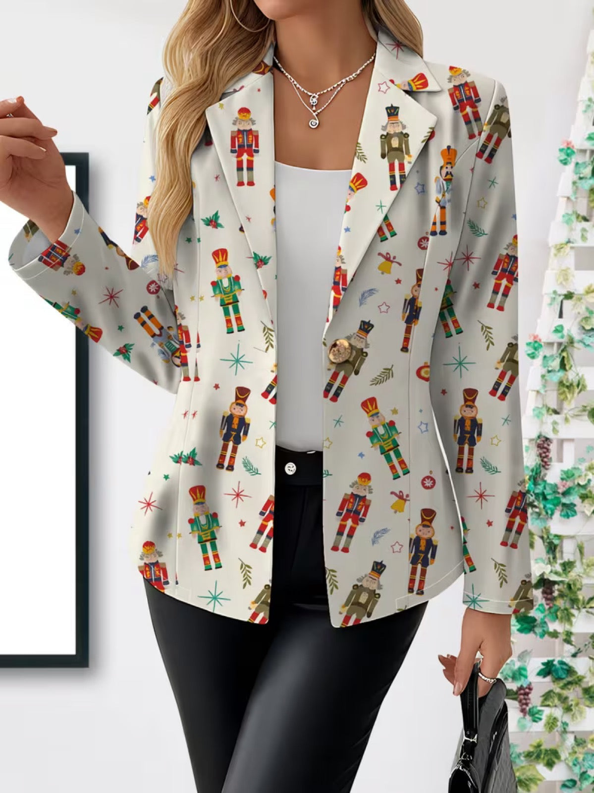 Kathleen | Blazer mit festlichem Print