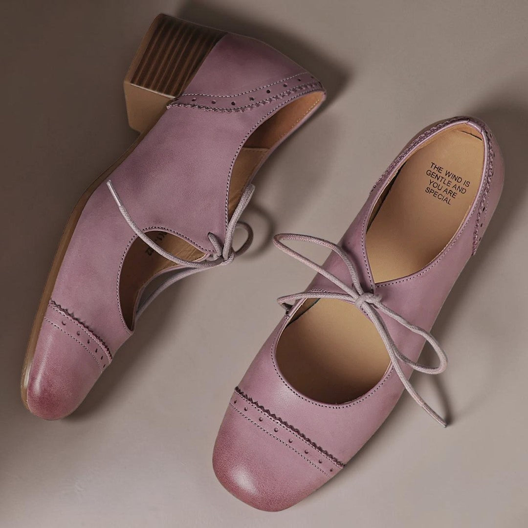 Inge | Elegante Schnürschuhe aus gemustertem Leder